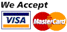 We accept Visa Mastercard
